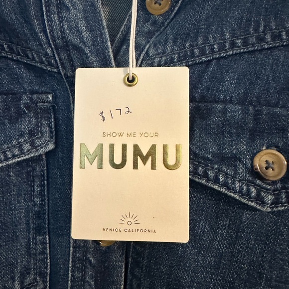 NWT Show Me Your Mumu Denim Belted Dress Size Small - Picture 6 of 8